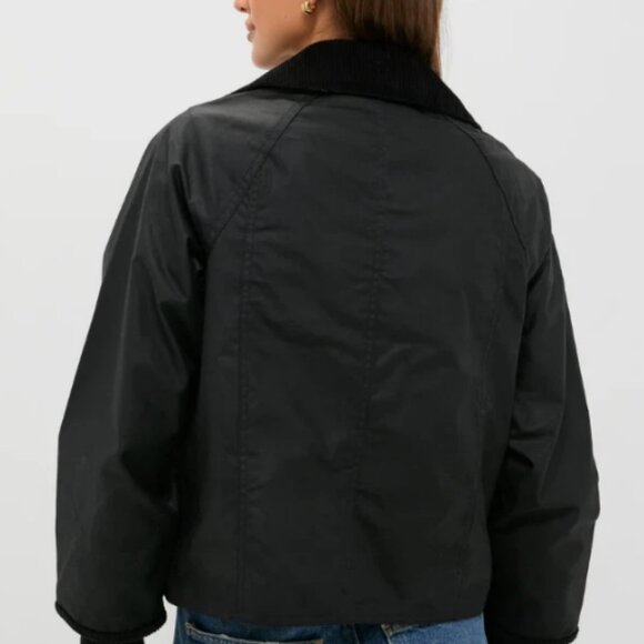 SAGE ~ Barbour Cropped Beadnell Ladies Wax Jacket MSRP$488 British Elegance - Picture 14 of 16